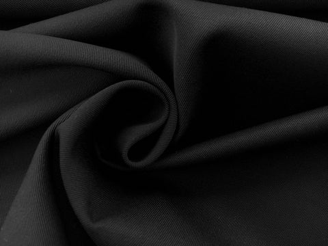 Black 55% Polyester 45% Worsted Wool Serge Gabardine Fabric 12.5 ounces/linear yard $1.75 a yard