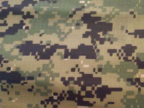 Woodland Marpat Digital Camouflage 70 Denier Nylon Ripstop Fabric Durable Water Repellent, 60" 85 cents a yard