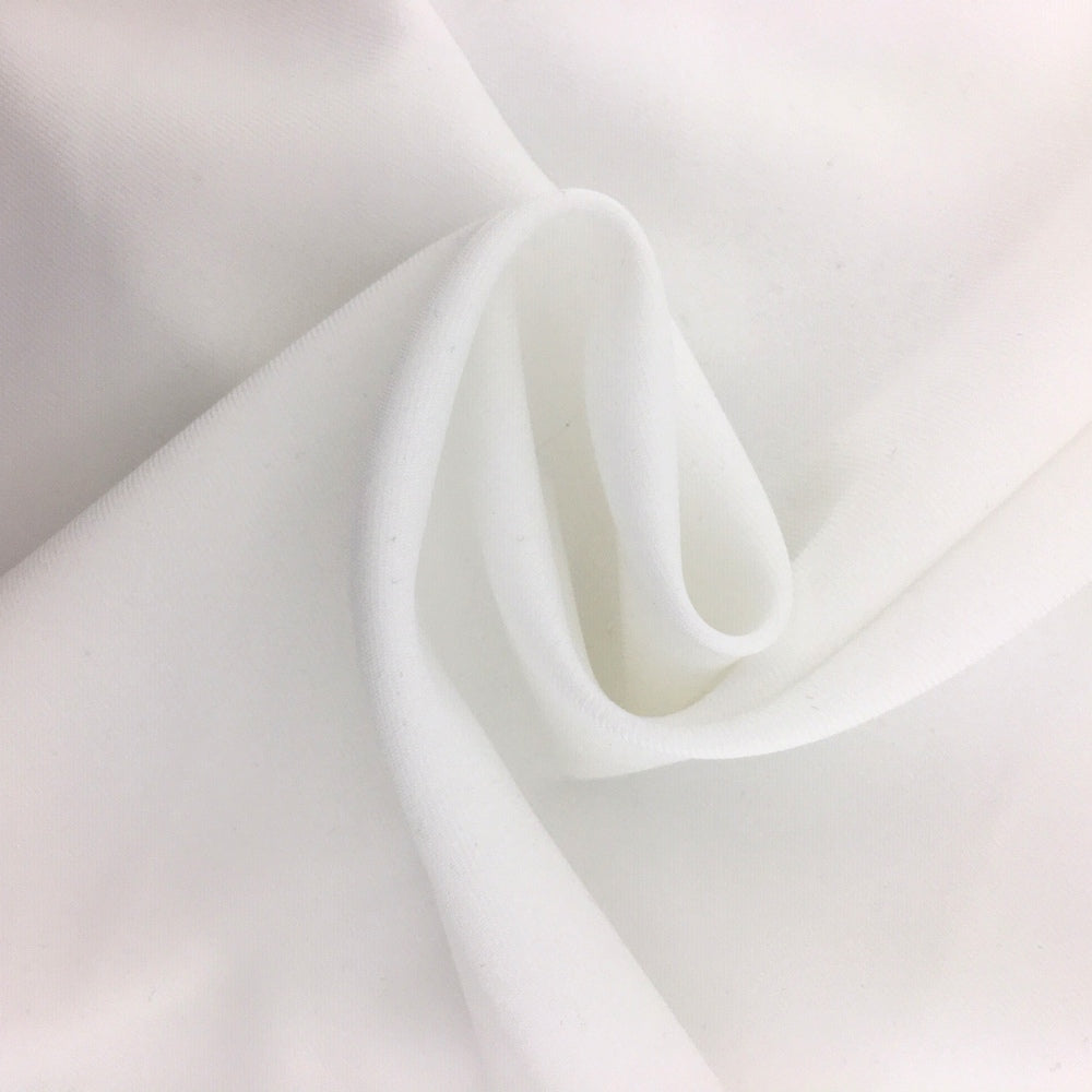 White Polyester Gabardine "Gabadreme" Fine Line Twill Fabric 66 inch w