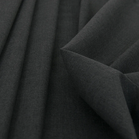 BLACK 100% WORSTED WOOL GABARDINE FABRIC 17.5 OUNCES/LINEAR YARD $2.50 A YARD