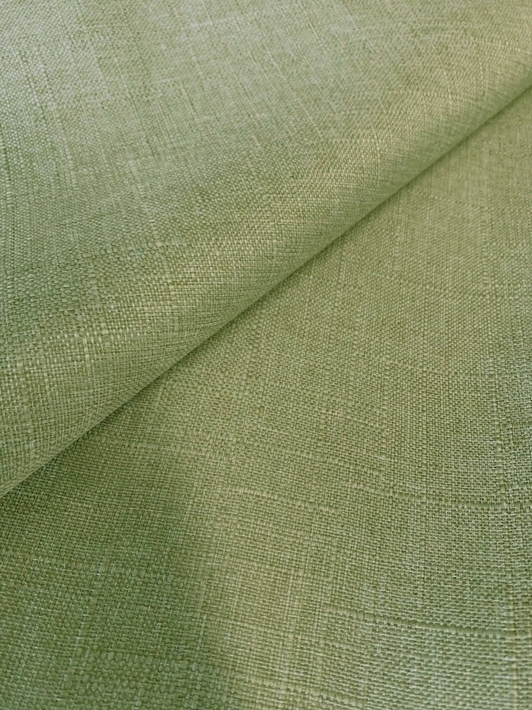 Meadow Green Color Slub Linen Fabric Cotton and Polyester