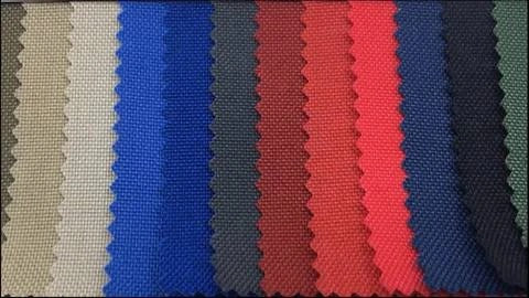 500 Denier Nylon Fabrics DWR coated 60 inches wide Assorted Colors 79 cents a pound about  65 cents a yard.