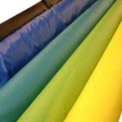 200 Denier Nylon Oxford DWR coated 60 inches wide Assorted Colors 75 cents a pound about 24 cents a yard.