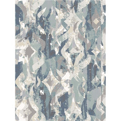 Blue Combination Abstract Pattern Printed 100% Cotton  Decorative Fabric, Curtain, Bedspread, Drapery and Pillow  54 inch, 75 cents a yard