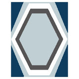 Blue and Brick Geometric Pattern Printed 100%-Cotton  Decorative Fabric, Curtain, Bedspread, Drapery and Pillow  54 inch, 75 cents a yard