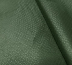 Canadian Green Dark Green 70 Denier Nylon Ripstop Fabric DWR Durable Water Repellent, Calendered Coated,  66" 79 cents a yard