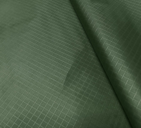 Forest  Green Dark Green 70 Denier Nylon Ripstop Fabric DWR Durable Water Repellent, Downproof, Calendered Coated,  72" 99 cents a yard