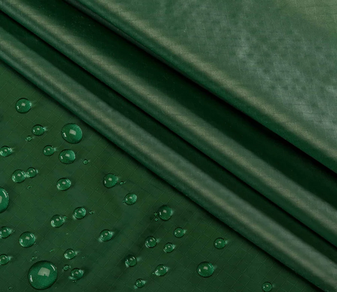 Forest Green Dark Green 70 Denier Nylon Ripstop Fabric DWR Durable