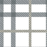 Grey and Gold Grid Pattern on White  Printed 100%-Cotton  Decorative Fabric, Curtain, Bedspread, Drapery and Pillow  54 inch, 75 cents a yard