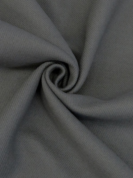 Grey 55% Polyester 45% Worsted Wool Serge Gabardine Twill Fabric 14 ounces/linear yard $1.50 a yard