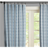 Blue and Brick Geometric Pattern Printed 100%-Cotton  Decorative Fabric, Curtain, Bedspread, Drapery and Pillow  54 inch, 75 cents a yard