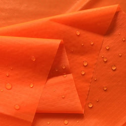 HI-Vis Bright Orange 70 Denier Nylon Ripstop  Fabric DWR  Coated,  60"   $1.25 a  yard