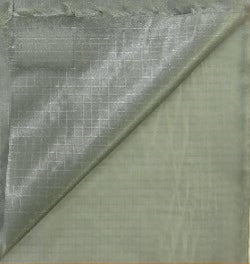Silver Grey Silver Gray 30 Denier Low Air Permeability Nylon Parachute and Cargochute Fabric 66" $1.25 a yard