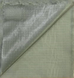 Silver Grey 40 Denier Nylon Ripstop Fabric, 60" 65 cents a pound, about 12 cents a yard