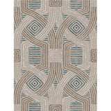 Silver/Indigo and Earthen/Chocolate Geometric Pattern Printed 100% Cotton Decorative Fabric, Curtain, Bedspread, Drapery and Pillow  54 inch, 75 cents a yard