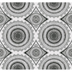 Black  and White Circles Printed 100% -Cotton  Decorative Fabric, Curtain, Bedspread, Drapery and Pillow  54 inch, 75 cents a yard