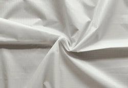 White Soar Coat 30 Denier Nylon Silicone Coated Silnylon Ripstop Parachute Fabric 1.1 oz. DWR, Silicon Coated, 66 inch $1.99 a yard