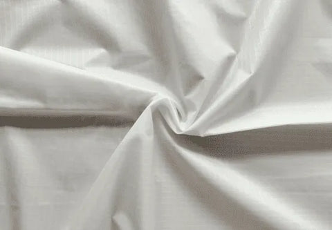 White Soar Coat 30 Denier Nylon Silicone Coated Silnylon Ripstop Parachute Fabric 1.1 oz. DWR, Silicon Coated, 66 inch $1.99 a yard
