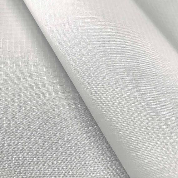 White Color  70 Denier Nylon Ripstop Fabric DWR  Coated,  60"   75 cents a  yard