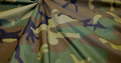 Woodland Camouflage Nylon Ripstop  Water Repellent  60"   $1.29 a yard