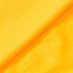 Yellow 400 Denier Nylon Pack Cloth Fabrics Durable Water Repellent coated 60 inches wide 75 cents a pound about 50 cents  a yard.