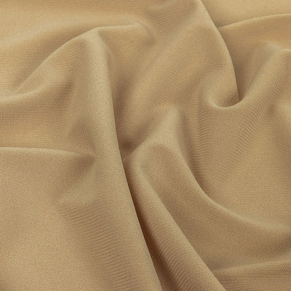 Desert Tan Stretch Textured Polyester Checkmate  Poplin Fabric 60 inch wide $1.25 a yard