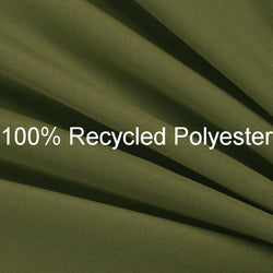 OD Green Olive Drab Green 100% Recycled Polyester  Soft & Silky Fabric 60 inch wide 75 cents a yard by the roll